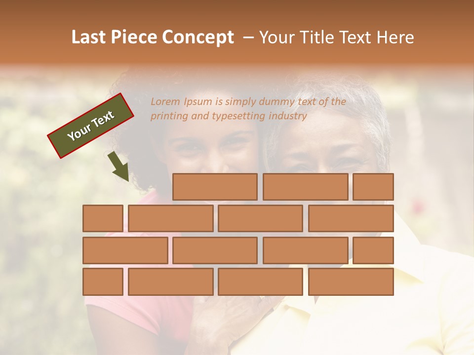 Sitting Women Grown Up PowerPoint Template