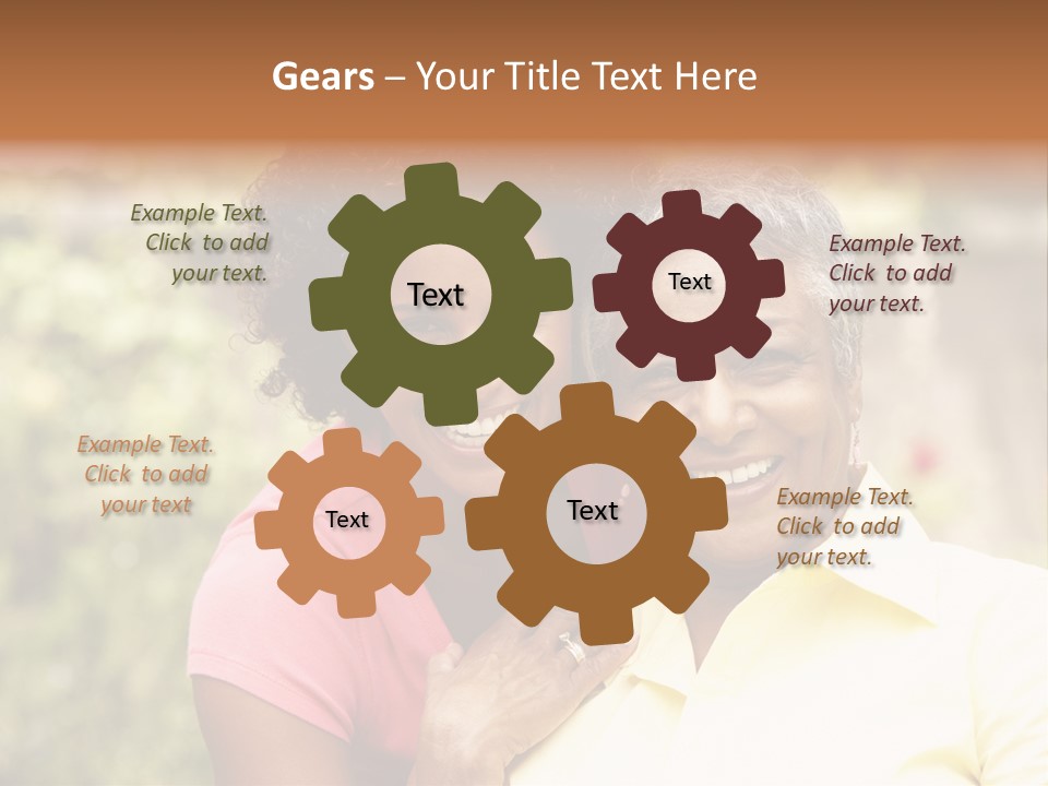 Sitting Women Grown Up PowerPoint Template