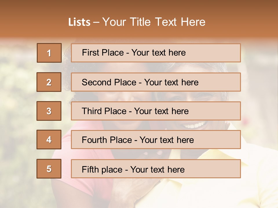 Sitting Women Grown Up PowerPoint Template