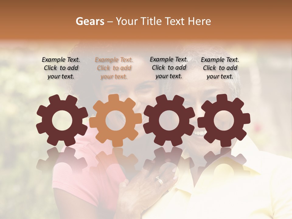 Sitting Women Grown Up PowerPoint Template