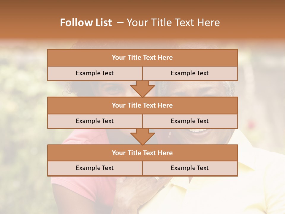 Sitting Women Grown Up PowerPoint Template