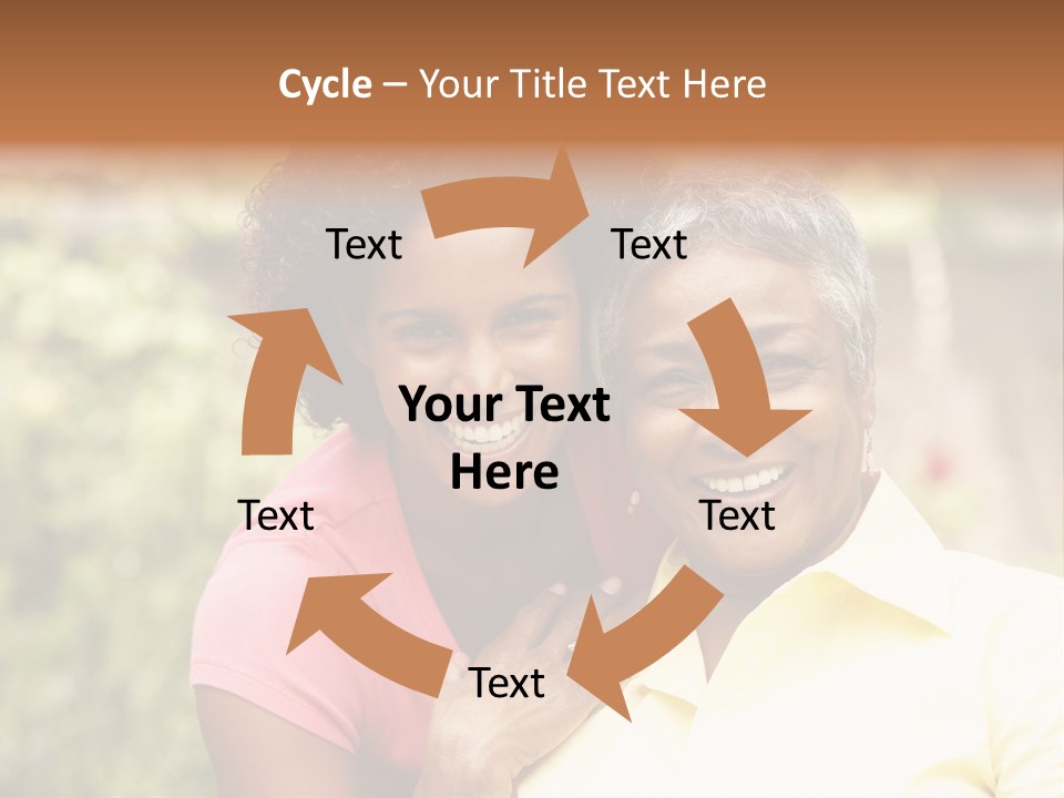 Sitting Women Grown Up PowerPoint Template