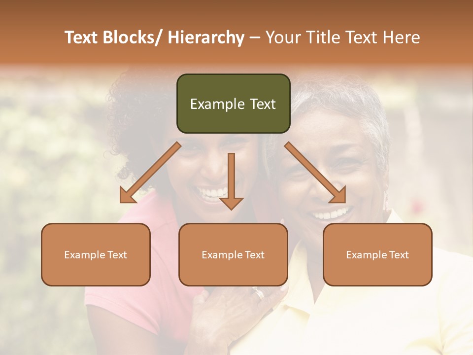 Sitting Women Grown Up PowerPoint Template