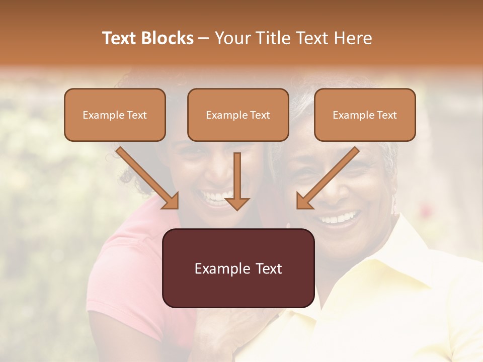 Sitting Women Grown Up PowerPoint Template