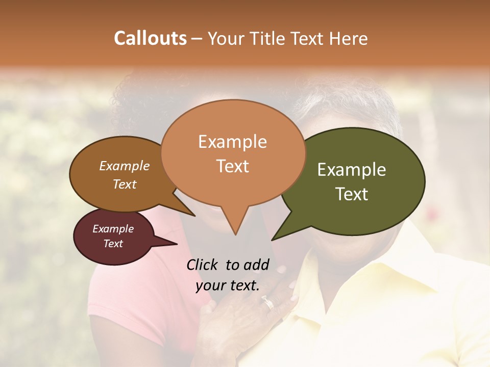 Sitting Women Grown Up PowerPoint Template