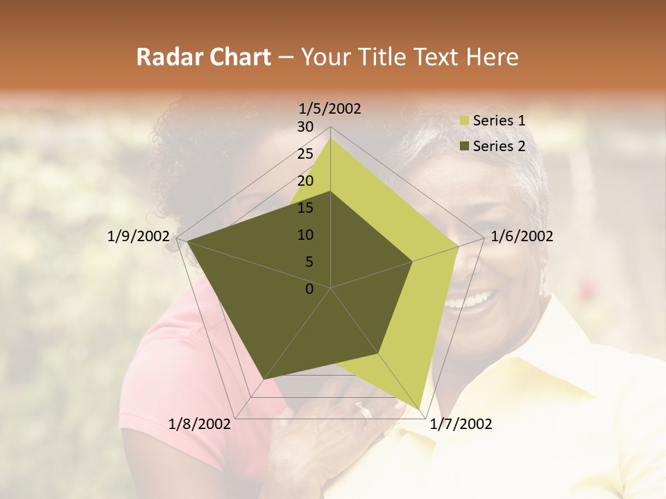 Sitting Women Grown Up PowerPoint Template