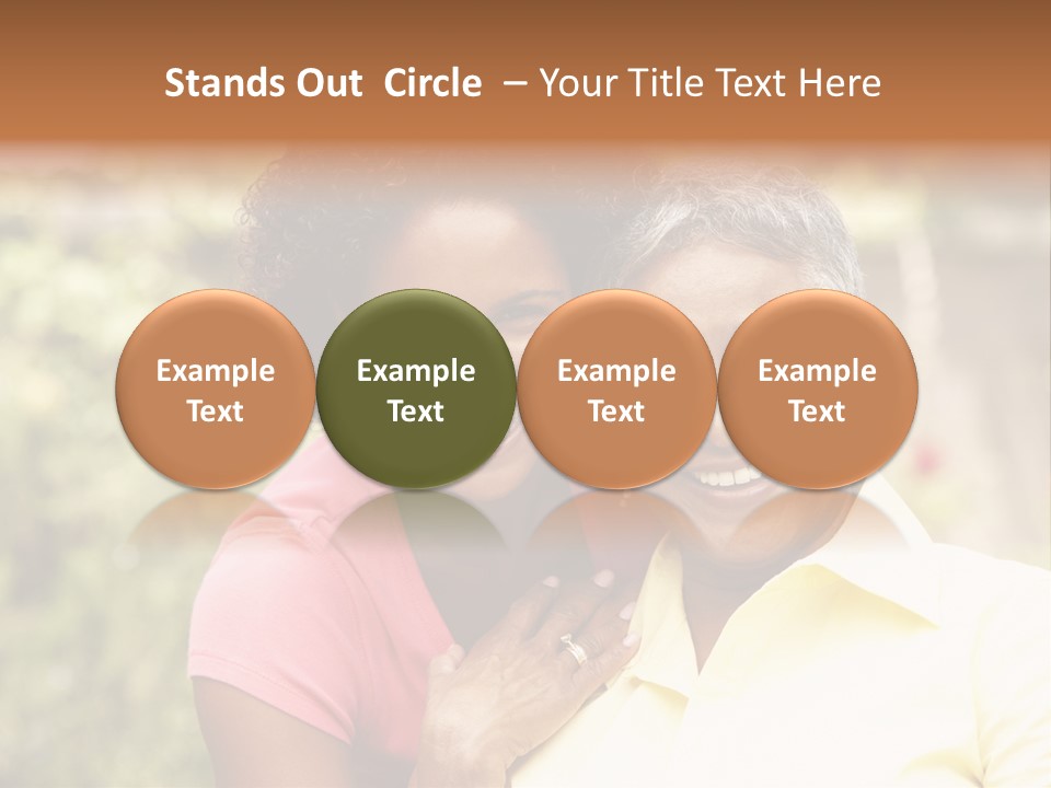 Sitting Women Grown Up PowerPoint Template