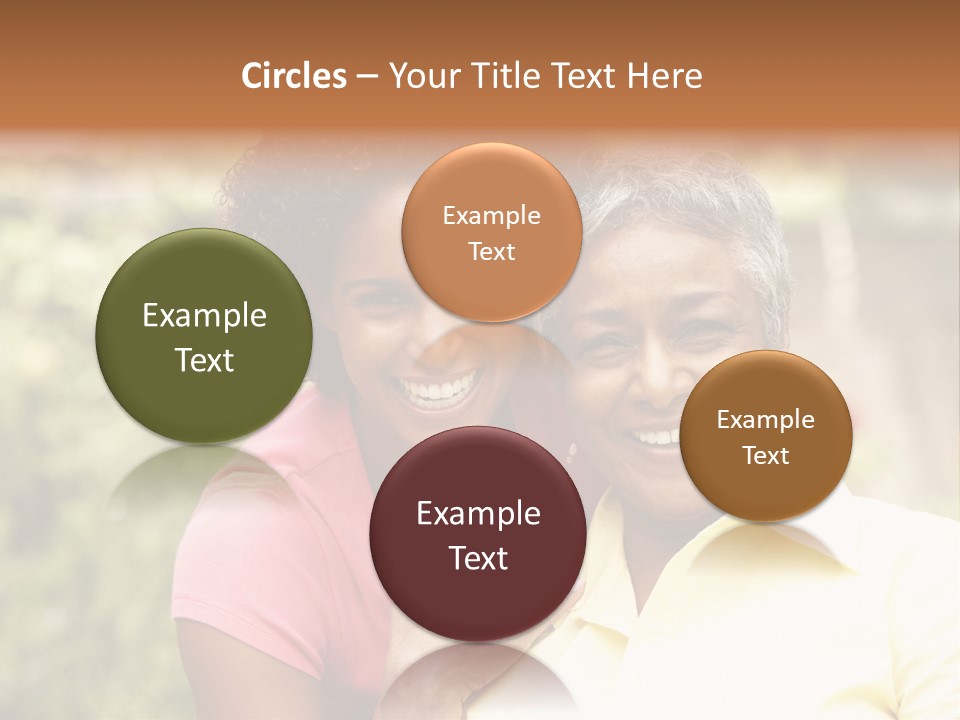 Sitting Women Grown Up PowerPoint Template