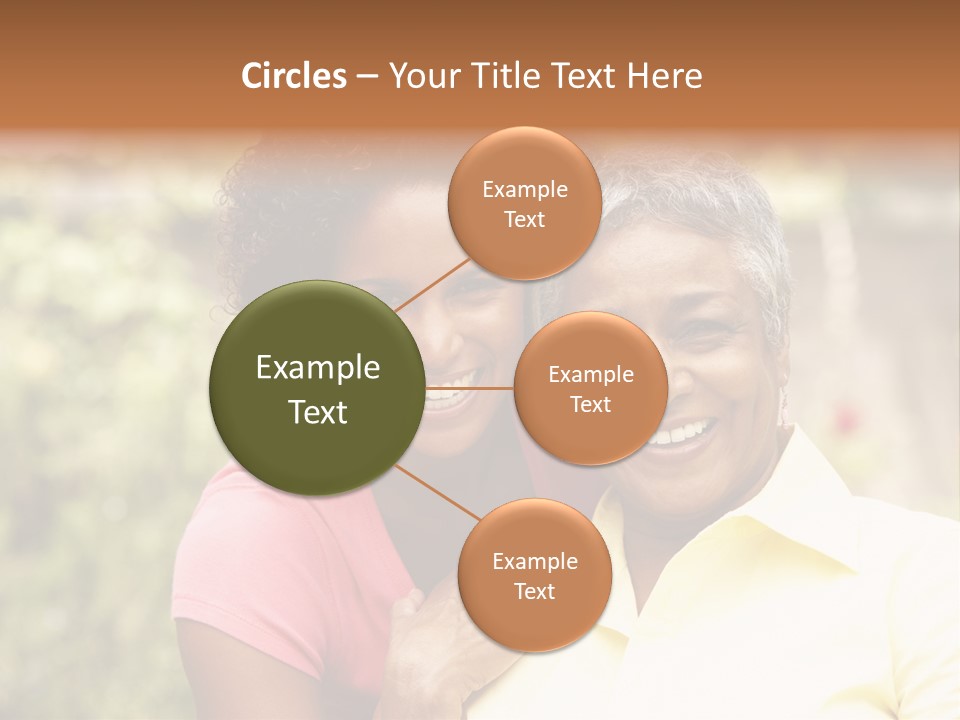 Sitting Women Grown Up PowerPoint Template