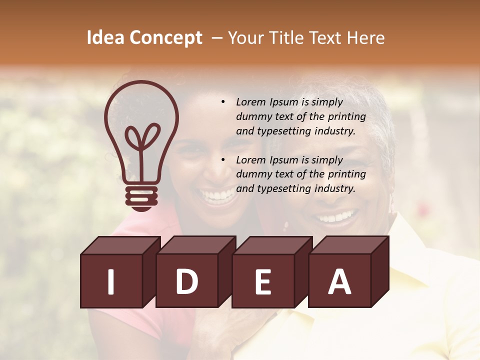 Sitting Women Grown Up PowerPoint Template