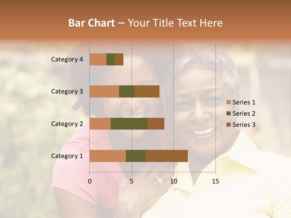 Sitting Women Grown Up PowerPoint Template