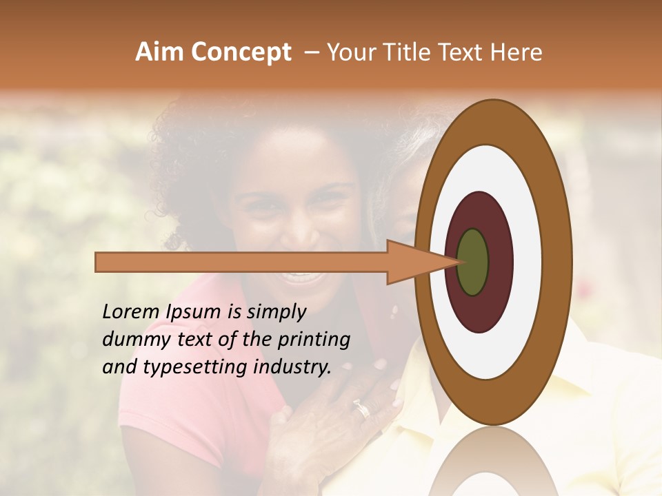 Sitting Women Grown Up PowerPoint Template