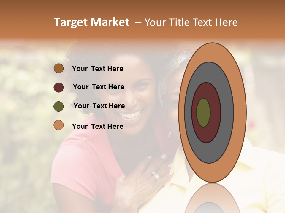 Sitting Women Grown Up PowerPoint Template