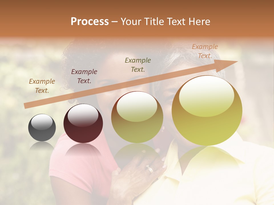 Sitting Women Grown Up PowerPoint Template