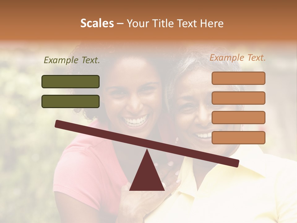 Sitting Women Grown Up PowerPoint Template