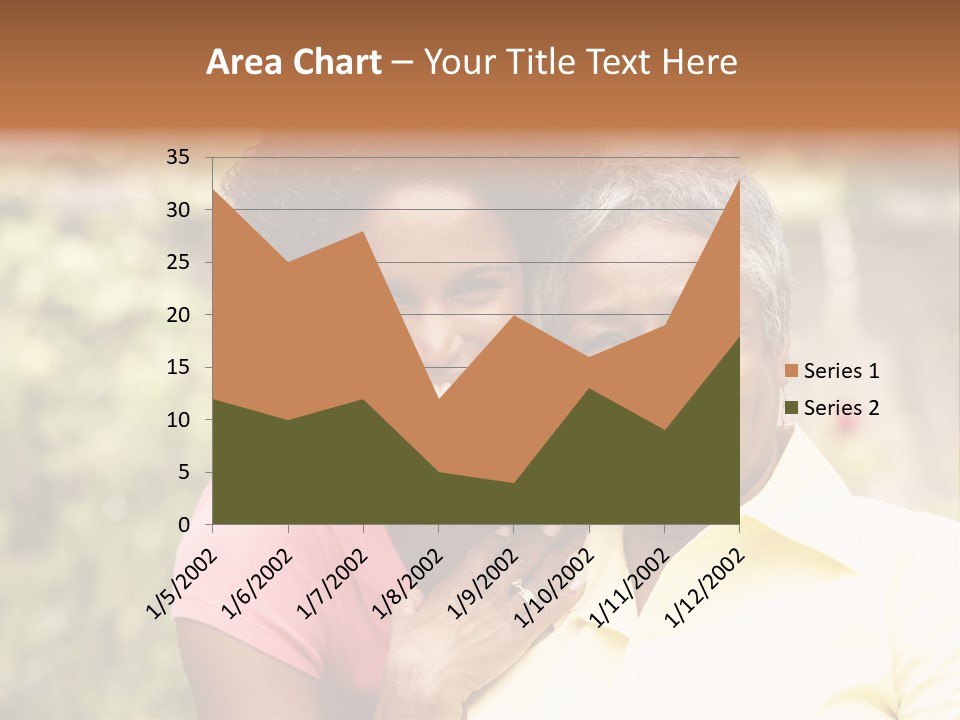 Sitting Women Grown Up PowerPoint Template