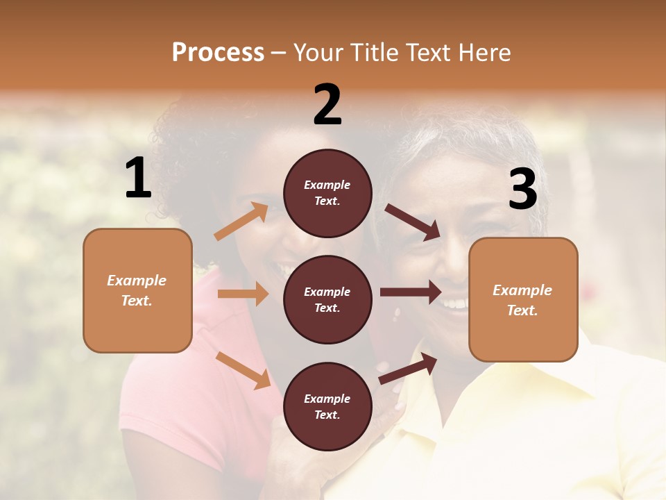 Sitting Women Grown Up PowerPoint Template