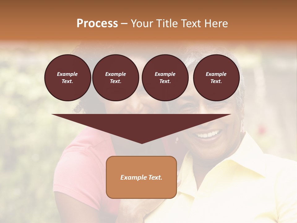 Sitting Women Grown Up PowerPoint Template