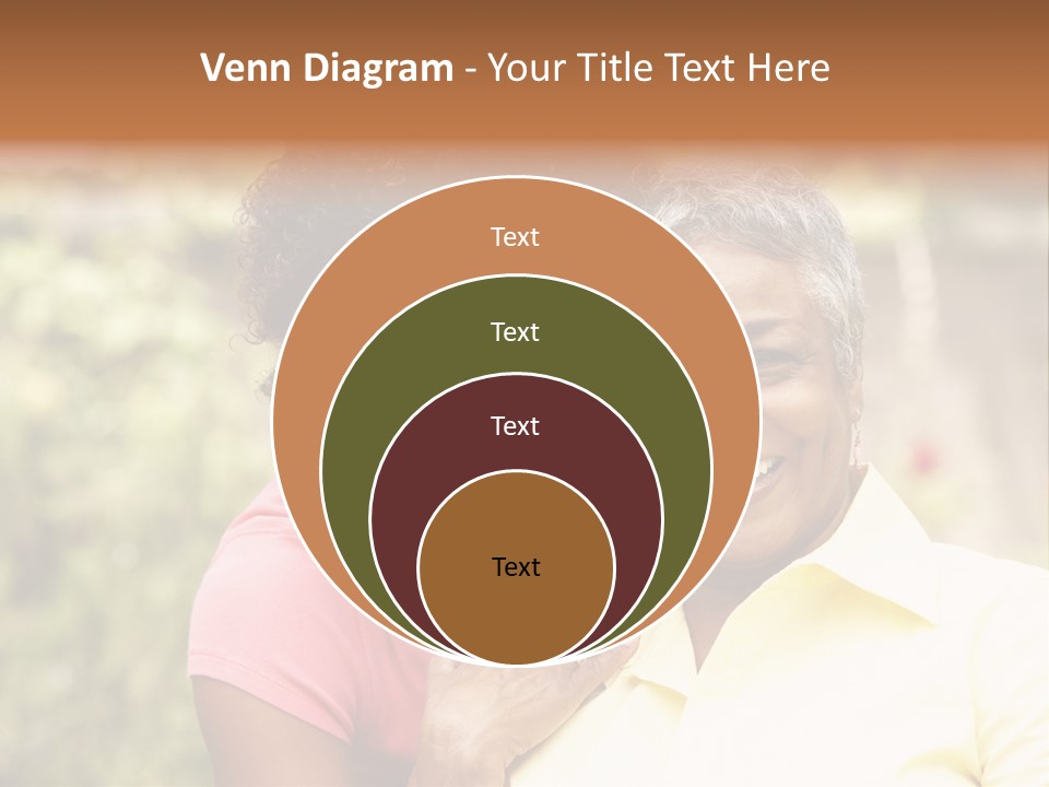 Sitting Women Grown Up PowerPoint Template