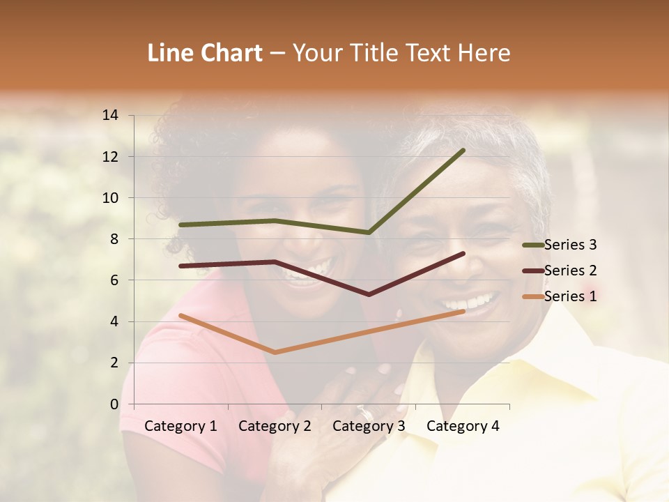 Sitting Women Grown Up PowerPoint Template