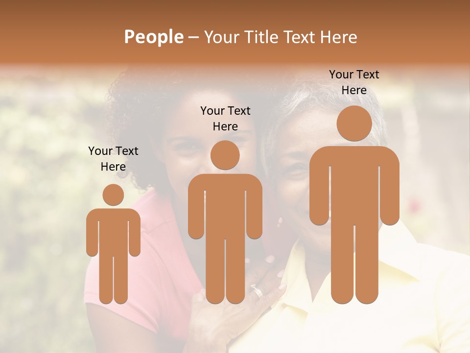 Sitting Women Grown Up PowerPoint Template