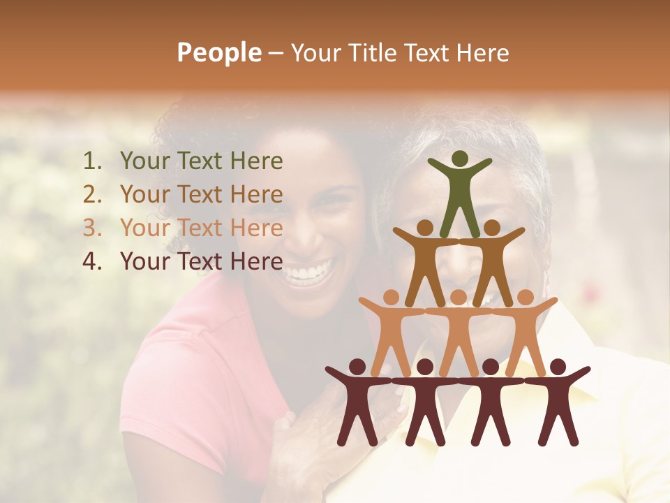 Sitting Women Grown Up PowerPoint Template