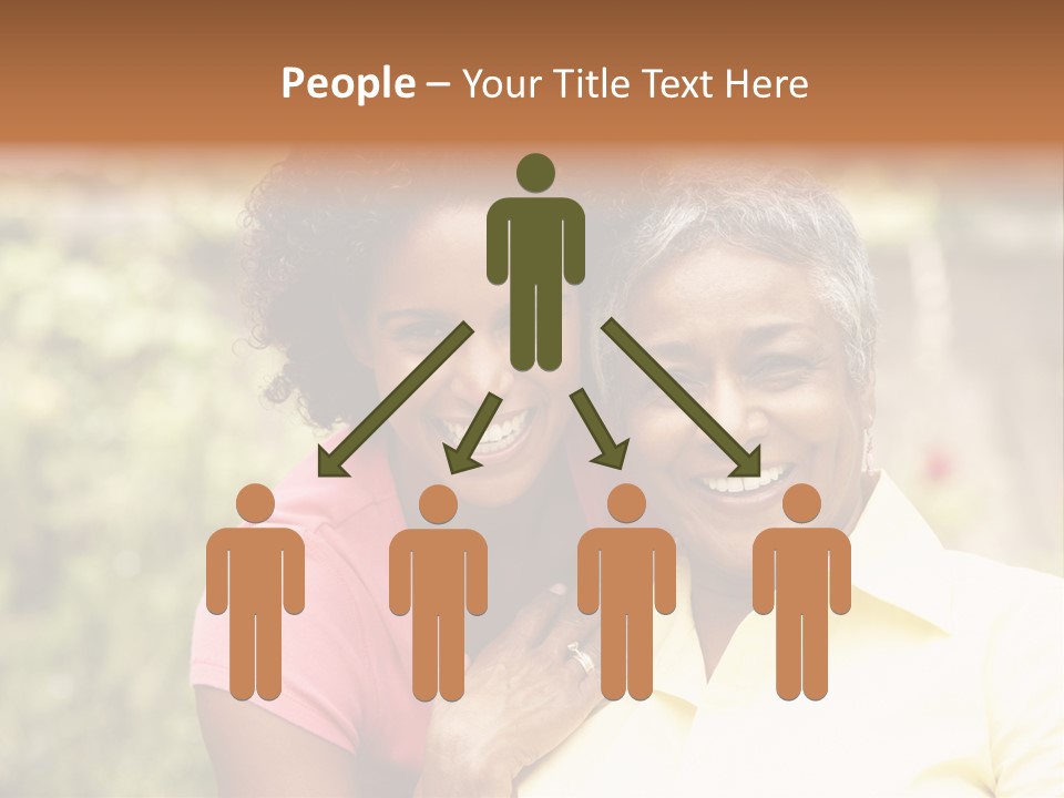 Sitting Women Grown Up PowerPoint Template