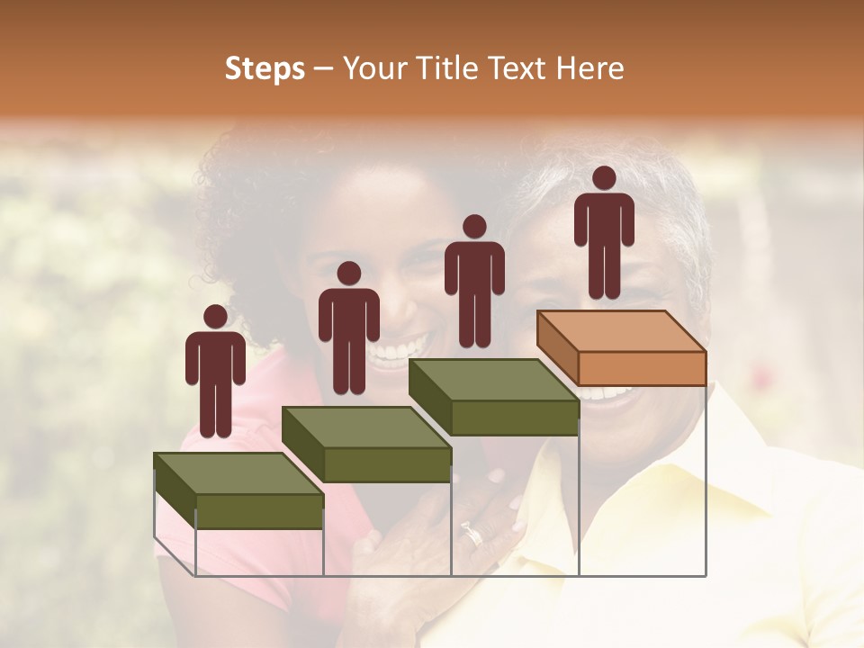 Sitting Women Grown Up PowerPoint Template