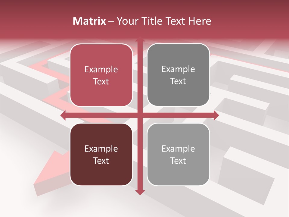 Labyrinth Render Business PowerPoint Template