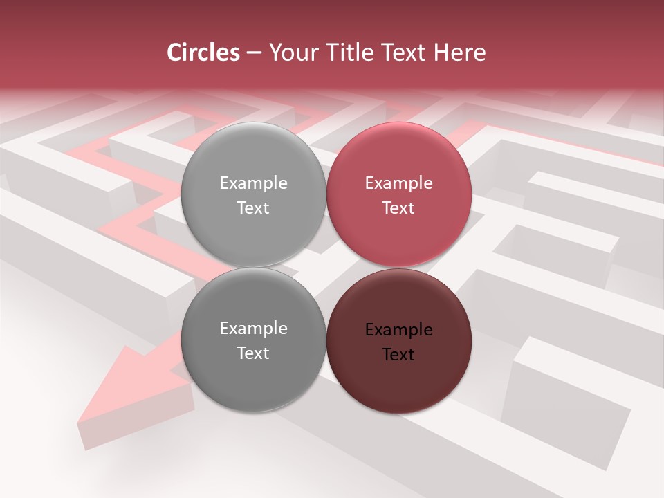 Labyrinth Render Business PowerPoint Template