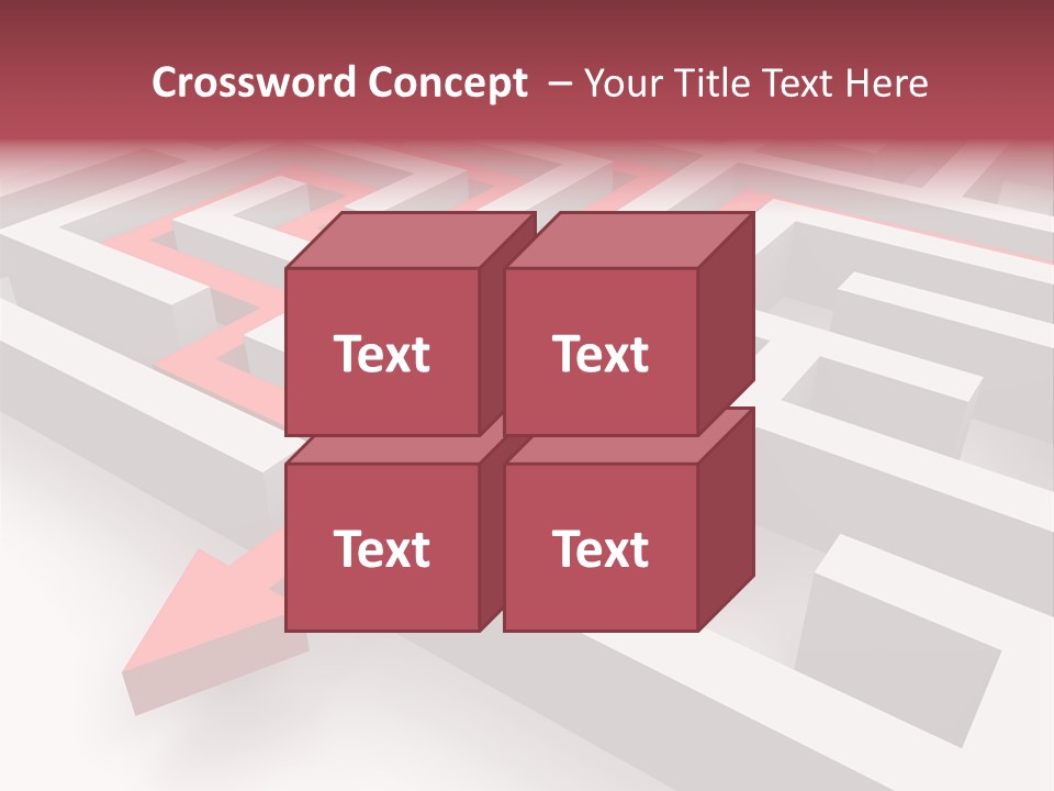 Labyrinth Render Business PowerPoint Template