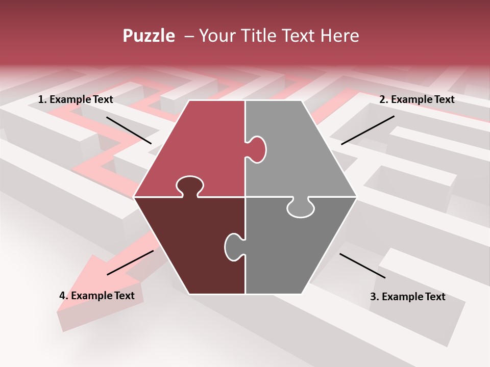 Labyrinth Render Business PowerPoint Template