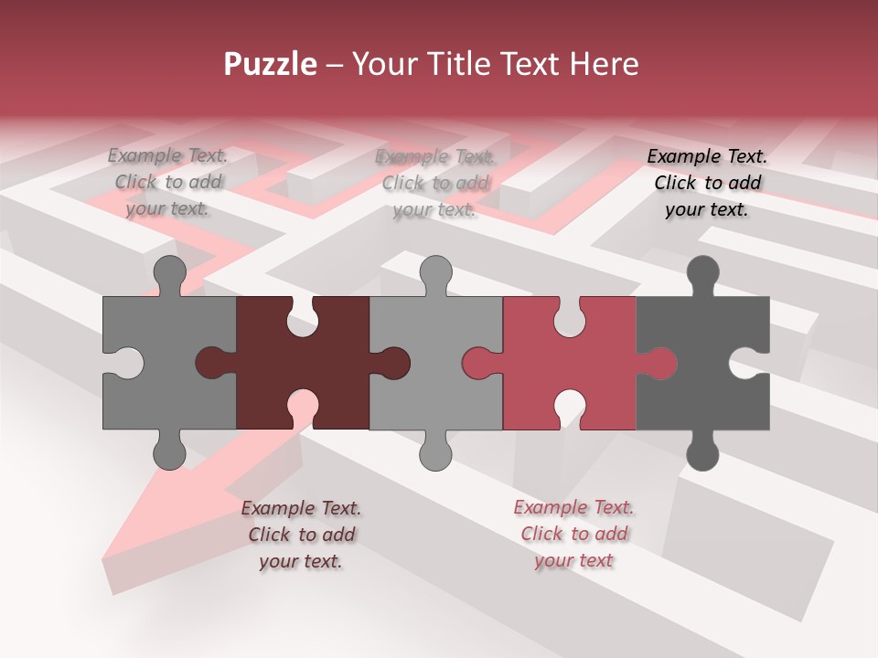 Labyrinth Render Business PowerPoint Template