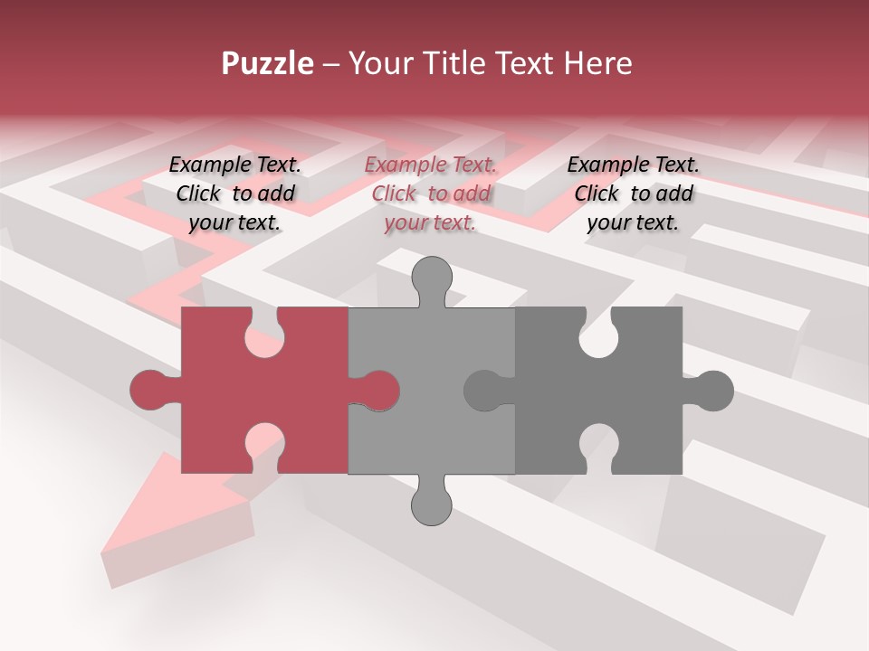 Labyrinth Render Business PowerPoint Template