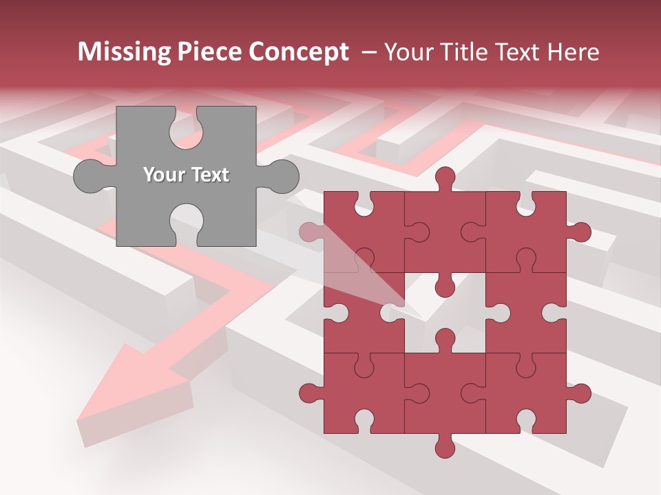 Labyrinth Render Business PowerPoint Template