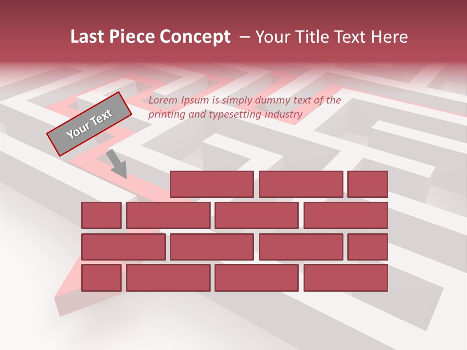 Labyrinth Render Business PowerPoint Template