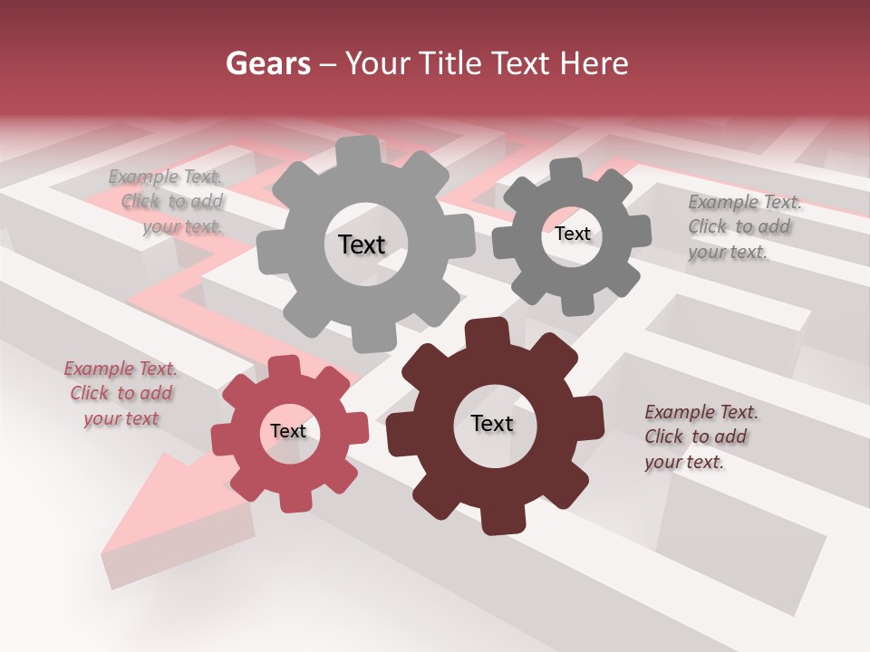 Labyrinth Render Business PowerPoint Template