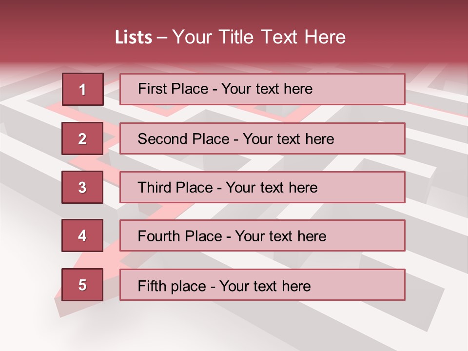 Labyrinth Render Business PowerPoint Template