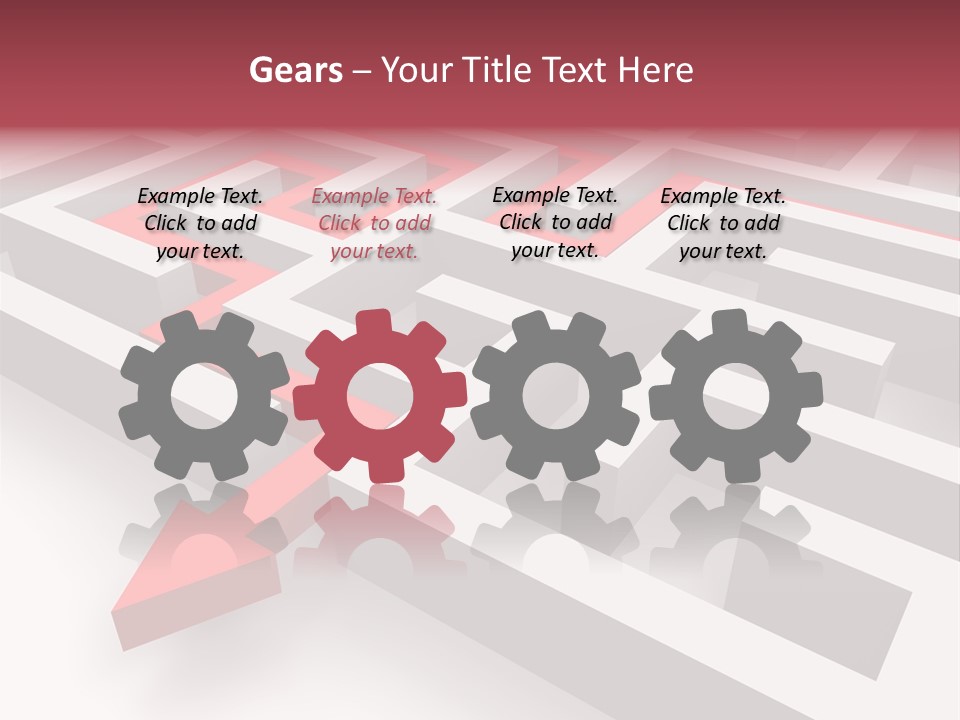 Labyrinth Render Business PowerPoint Template