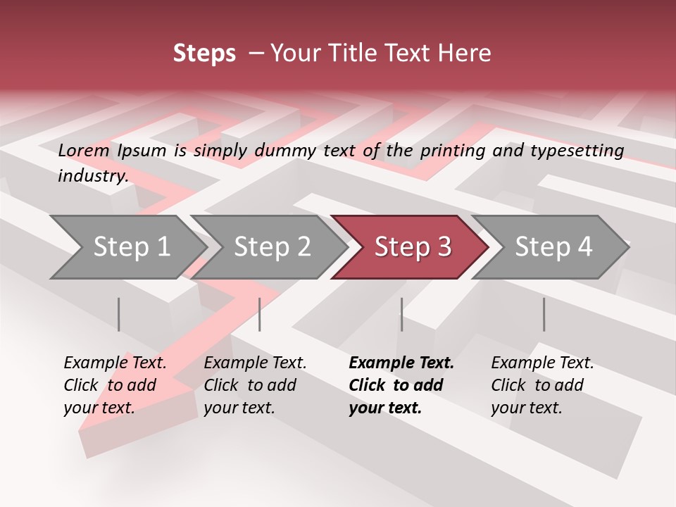 Labyrinth Render Business PowerPoint Template