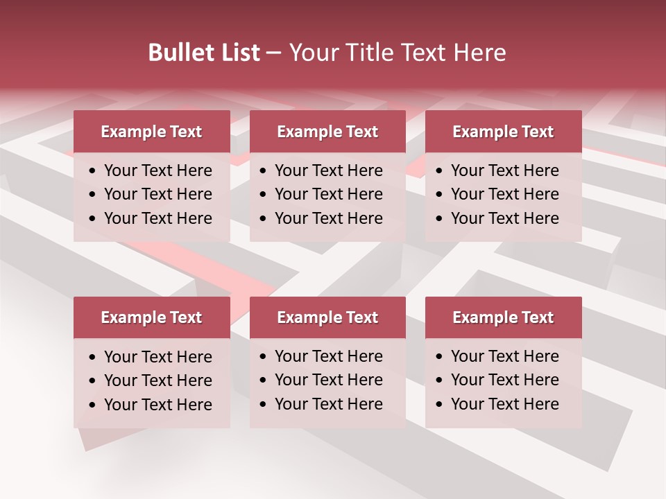 Labyrinth Render Business PowerPoint Template