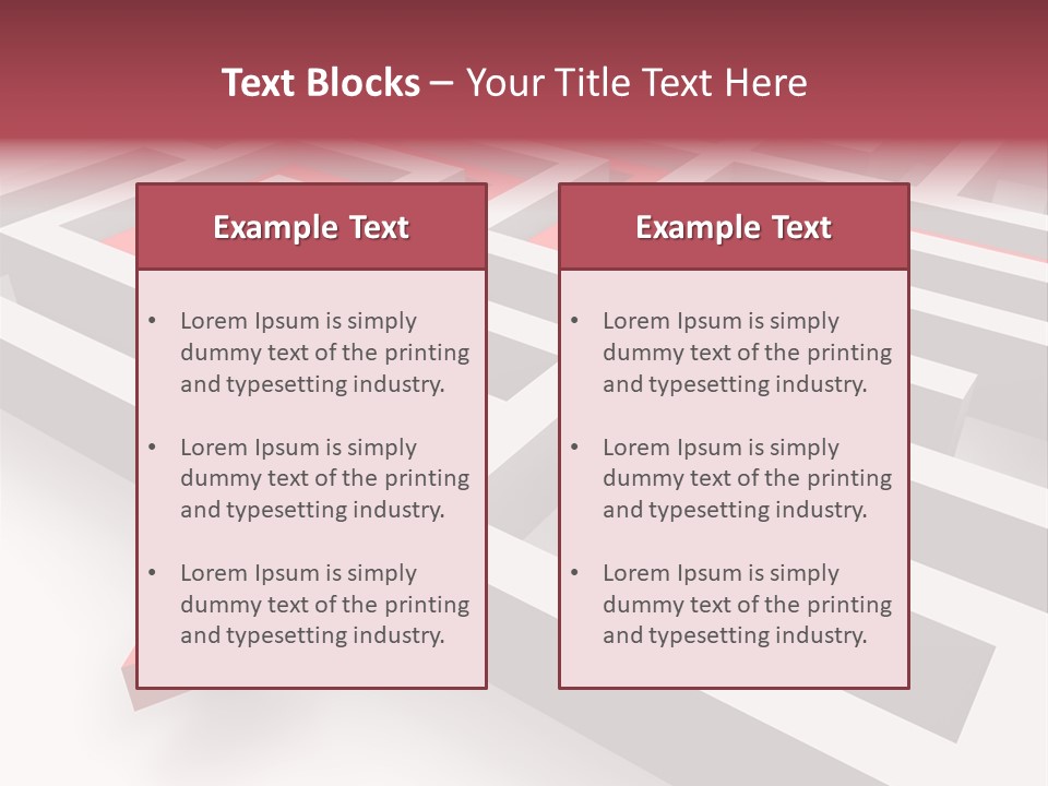 Labyrinth Render Business PowerPoint Template