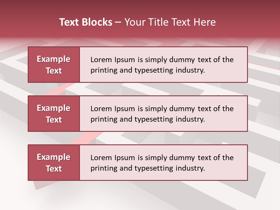 Labyrinth Render Business PowerPoint Template