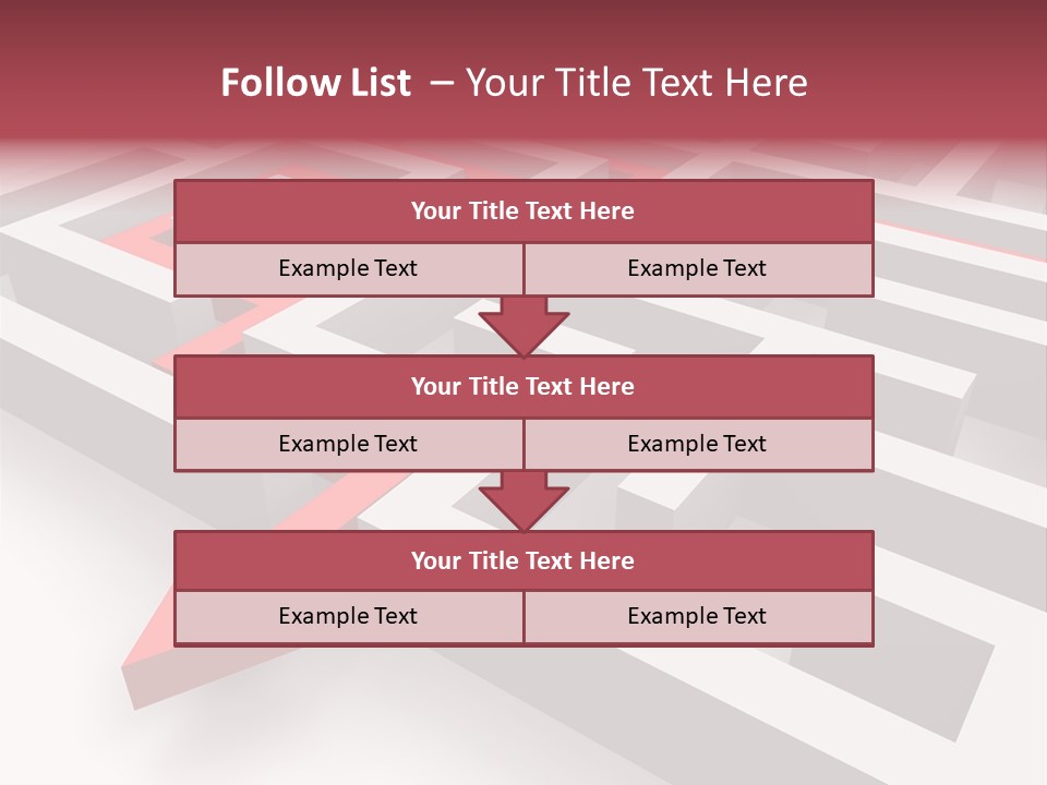 Labyrinth Render Business PowerPoint Template