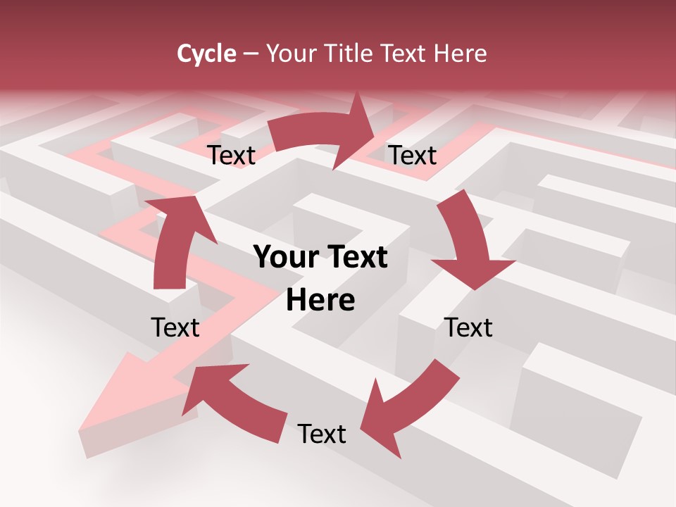 Labyrinth Render Business PowerPoint Template