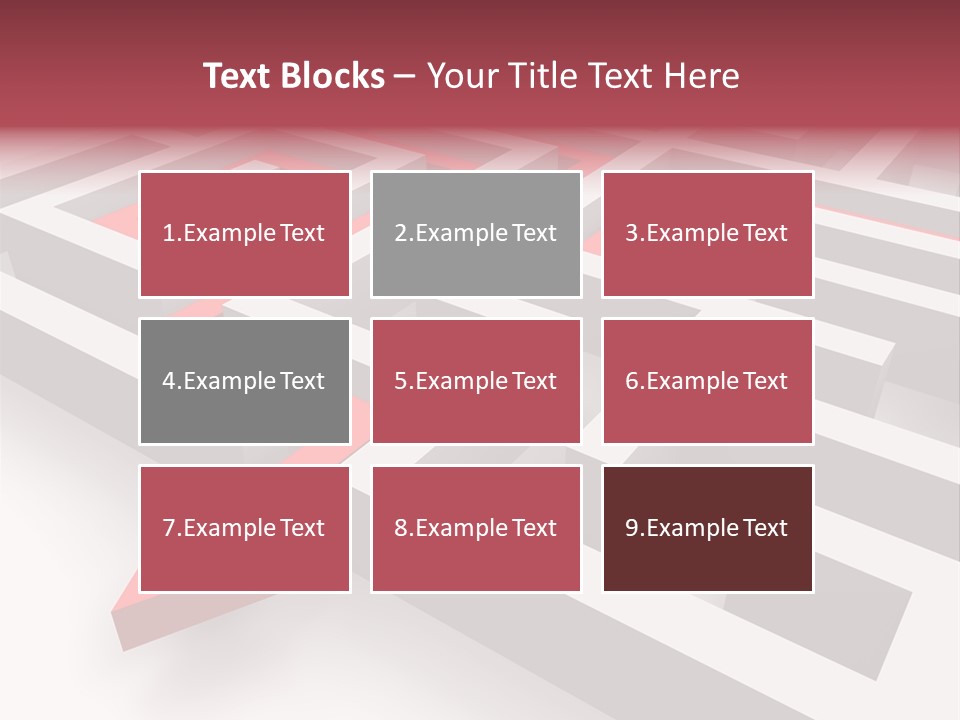 Labyrinth Render Business PowerPoint Template