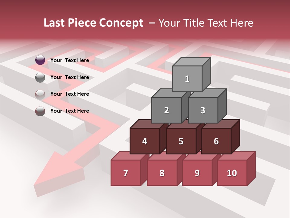 Labyrinth Render Business PowerPoint Template