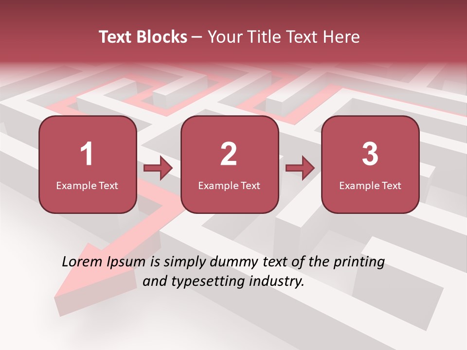 Labyrinth Render Business PowerPoint Template