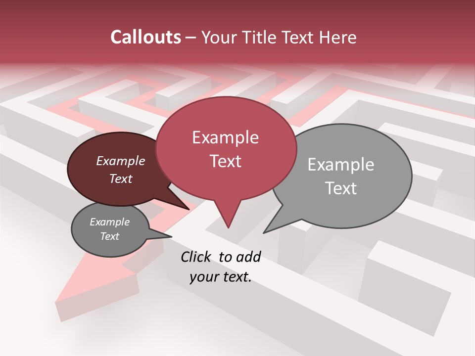 Labyrinth Render Business PowerPoint Template