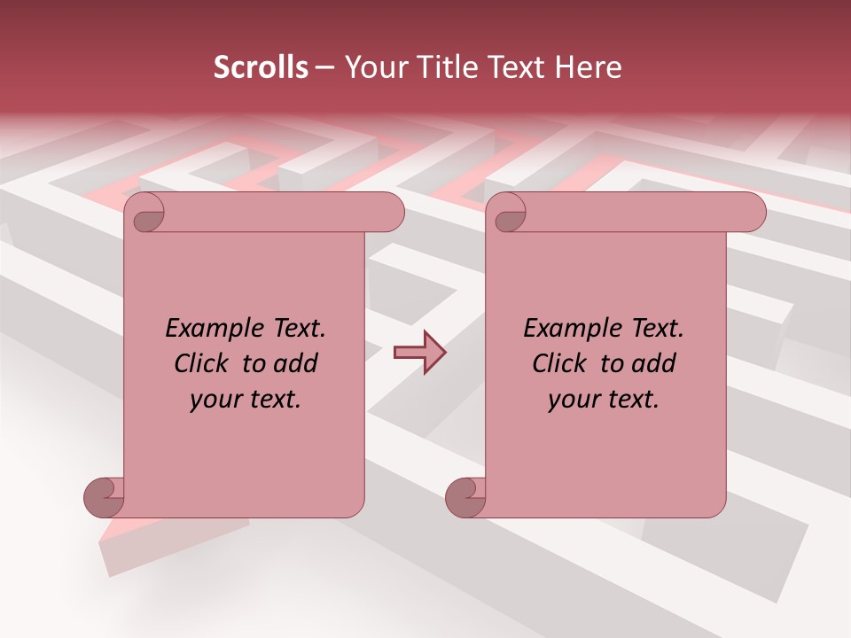 Labyrinth Render Business PowerPoint Template